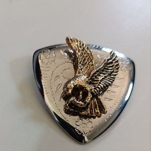 Silver and Gold Eagle Tie Clip